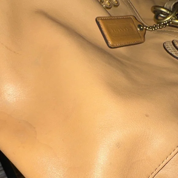 Rehab Coach Tan Leather Tote Bag - Picture 11 of 16